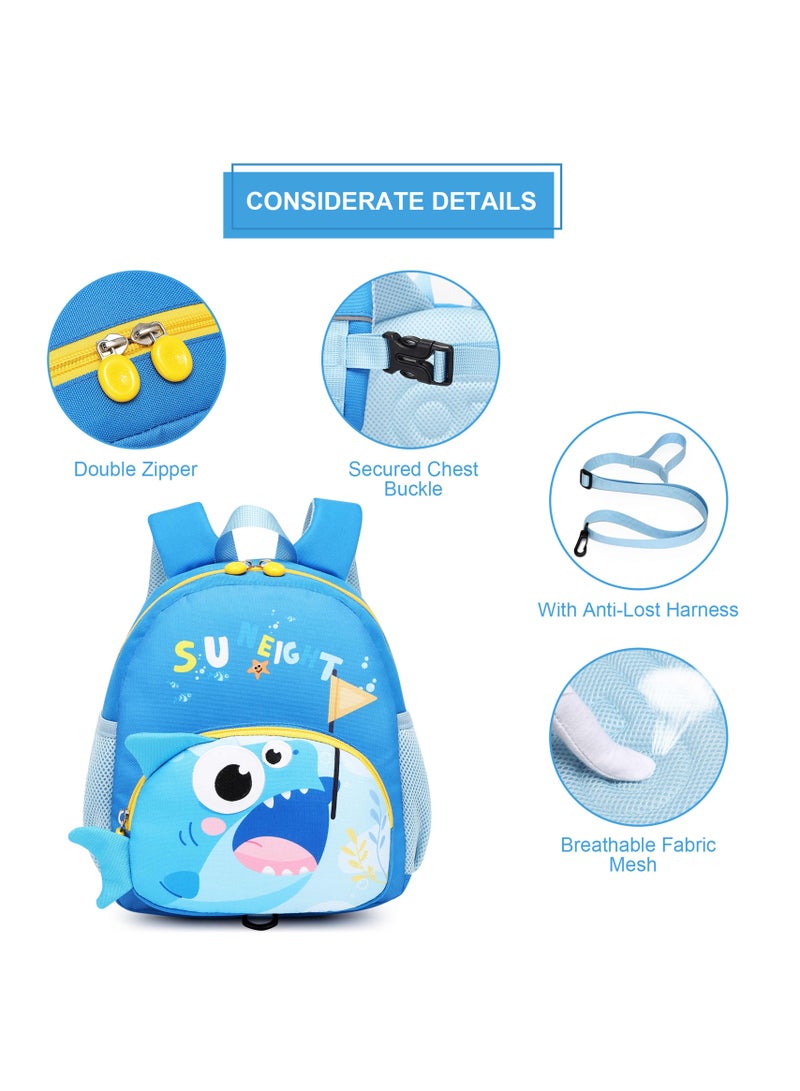 SUN EIGHT Toddler Backpack Dinosaur Preschool Bag for Boys Girls with Anti-Lost Leash, Cute Cartoon Kids Backpack for 2-6 Years Old, Lightweight Children’s Daycare School Bag, SE22065 - Image 3