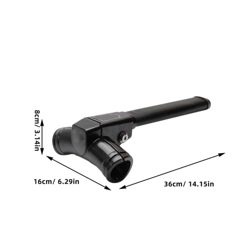 T Style Steering Wheel Lock Anti Theft Device with Rocket Cylinder Black for Cars Trucks - Image 3