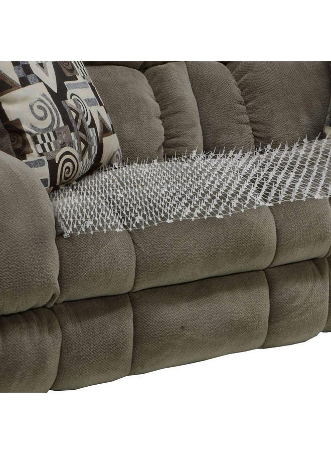 TAPIX Cat Scat Mat Clear (8 Ft.) With 6 Staples, Anti-Cat Network With Spikes Digging Stopper - Cat Deterrent Mat For Indoor And Outdoor  - Image 5