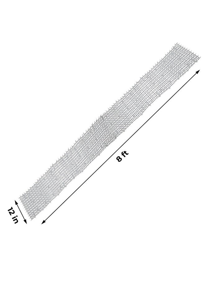 TAPIX Cat Scat Mat Clear (8 Ft.) With 6 Staples, Anti-Cat Network With Spikes Digging Stopper - Cat Deterrent Mat For Indoor And Outdoor  - Image 2
