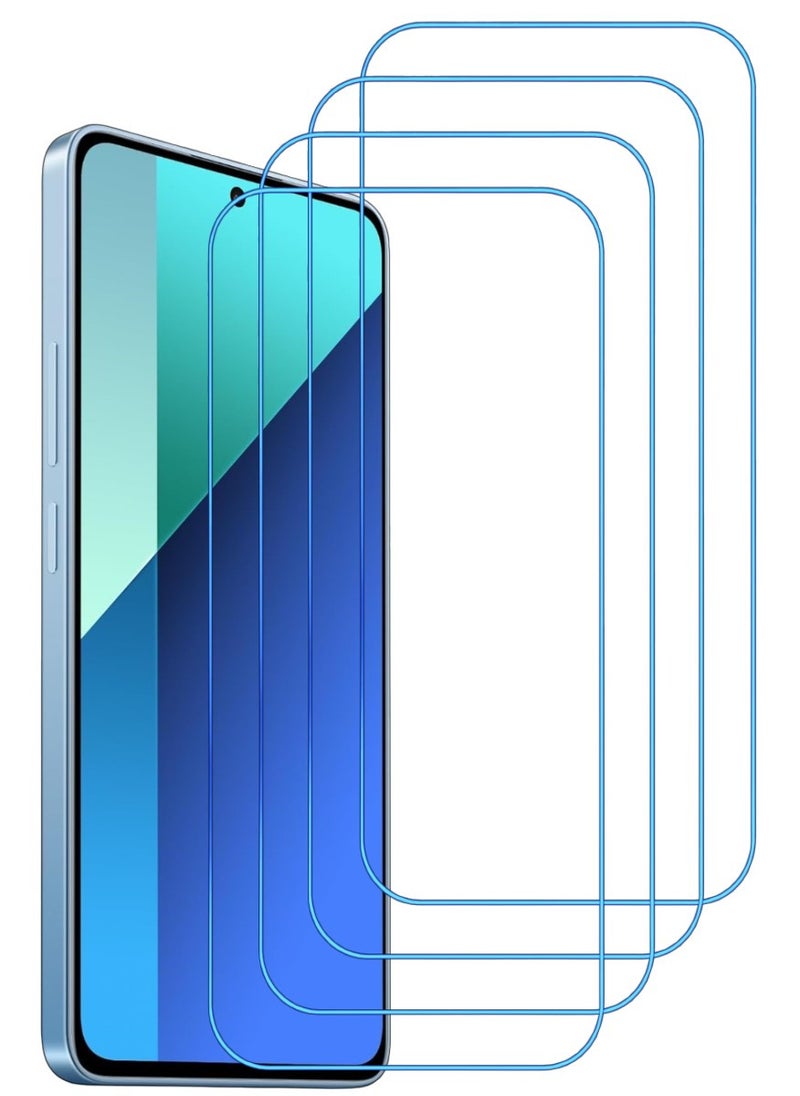 ACLIX 4 Pieces Antistatic ESD Dustproof Premium Quality High Definition Clear Tempered Glass Screen Protector Designed For Xiaomi Redmi Note 13 - Image 1