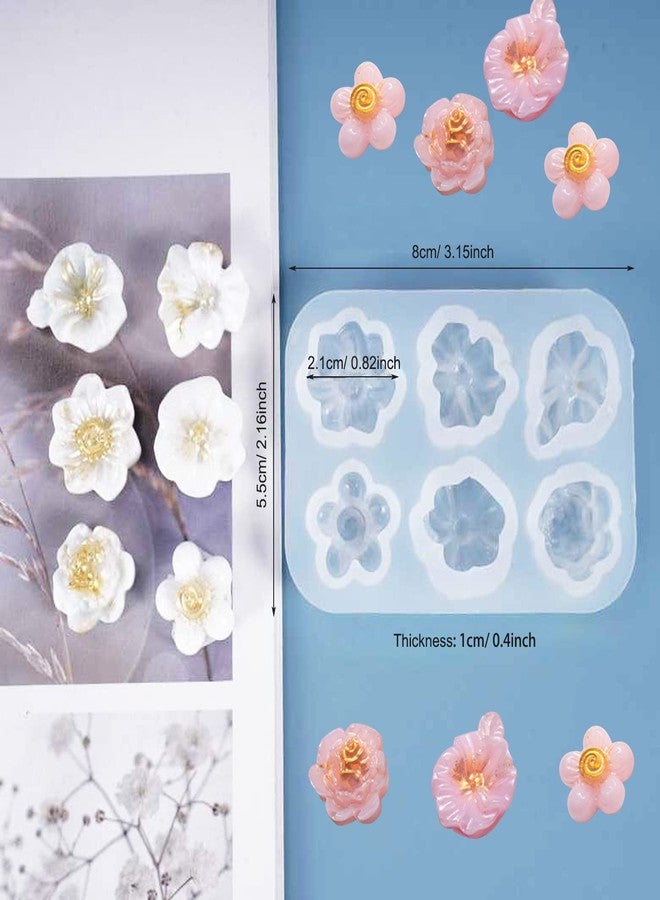 Yayatty 3 PCS 3D Flower Pendant Silicone Molds, Flower Resin Molds Daisy Resin Molds Jewelry Pendants Mould Earrings Necklace Making Tool - Image 4
