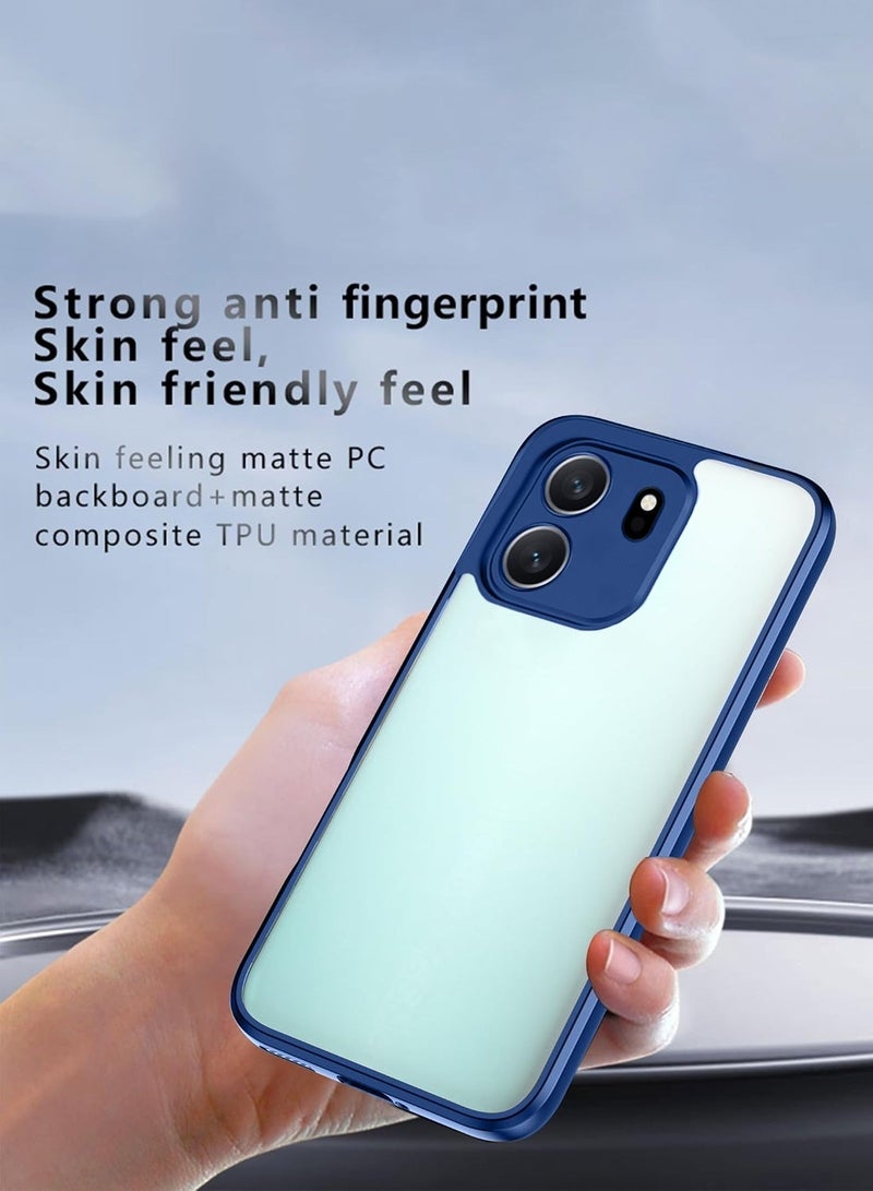 دبليو تيك غطاء حافظة رفيعة من السيليكون الهجين TPU لهاتف Oneplus Nord CE6 5G 2026 مع حماية الكاميرا المرتفعة (MCAPSA) - شفاف/أزرق كحلي - Image 3