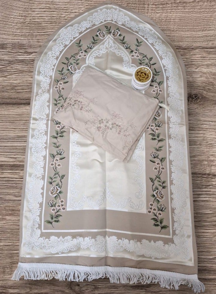 مسك طقم سجادة مع شرشف صلاة نسائي - Image 2