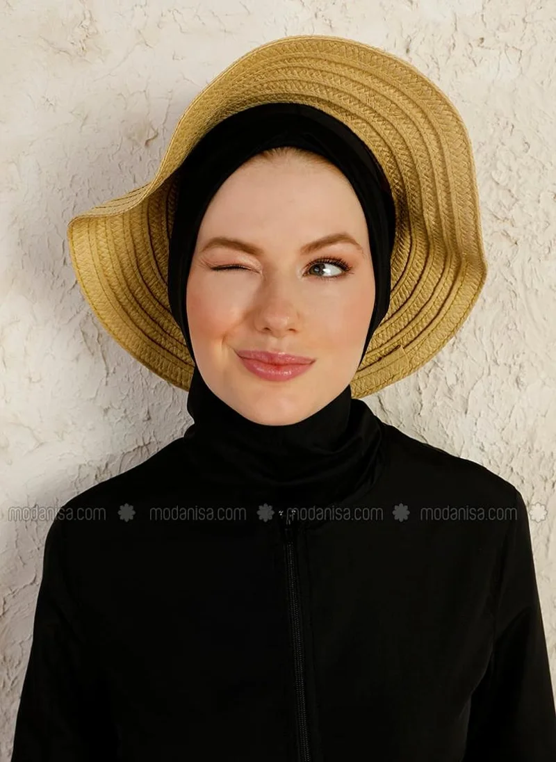 Mayo Bella by Modanisa Burkini Full Covered Swimsuit Black