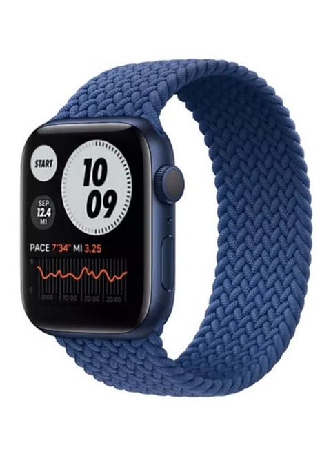 Braided Solo Loop Watch Band Compatible for Apple Watch Series 1/2/3/4/5/6/7/SE with 44/42mm Elastic Nylon Straps