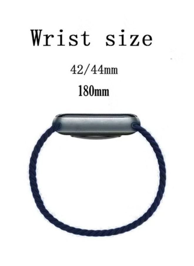 Braided Solo Loop Watch Band Compatible for Apple Watch Series 1/2/3/4/5/6/7/SE with 44/42mm Elastic Nylon Straps