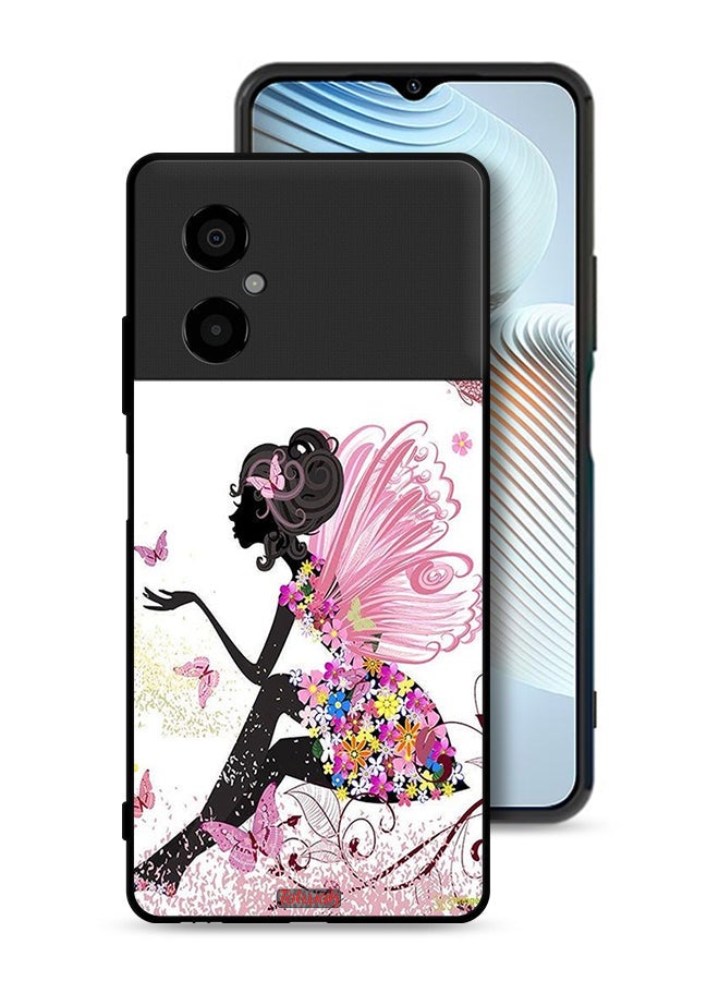 Tolwak Xiaomi Poco M4 5G Protective Case Cover Butterfly Girl Artwork - Image 1