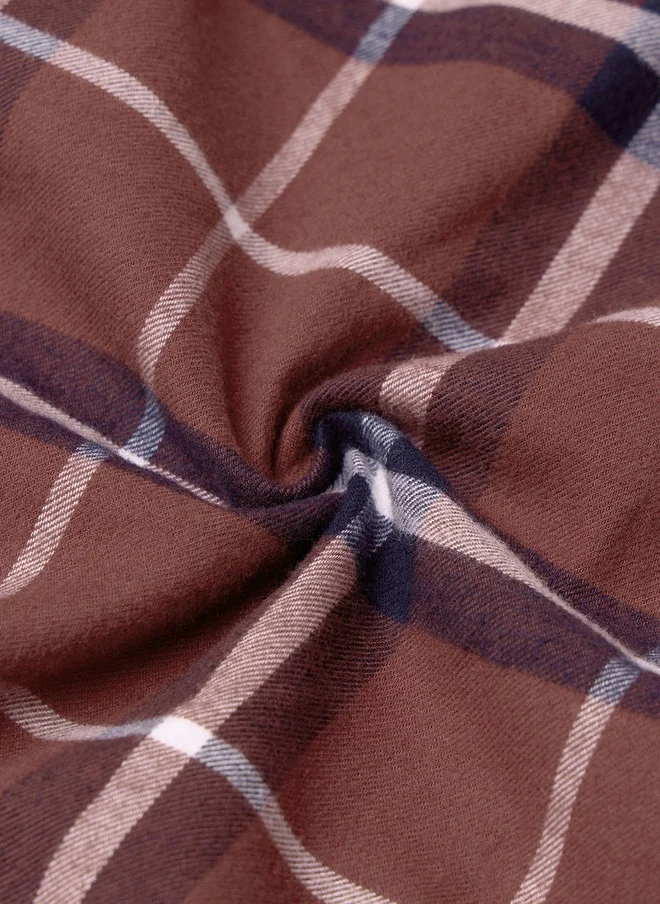 The Souled Store  The Souled Store Men's Brown Checked Casual Shirt  | Best Price UAE