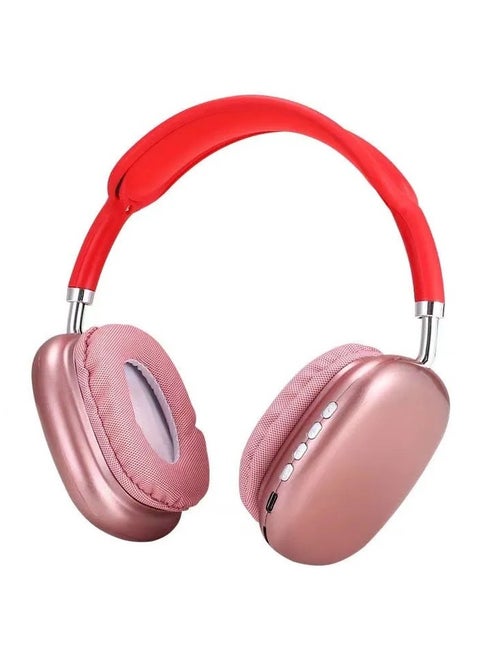 P9 Wireless Bluetooth Pure Stereo Sound Headset Headphone Support Memory Card, red
