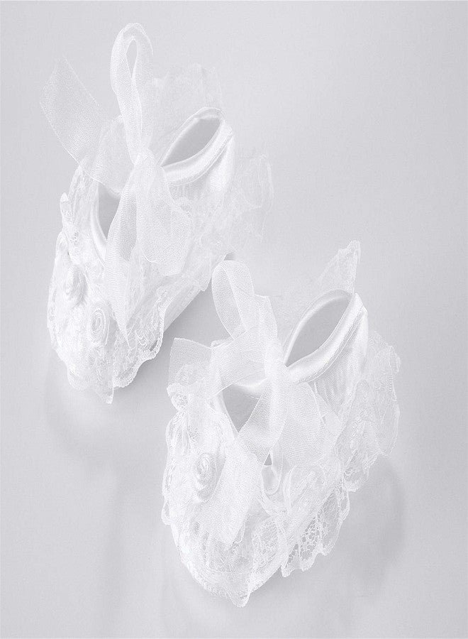 Bow Dream Christening Gown Baby Girl Lace Toddler White Special Occasion Dresses 4Pcs 0-3 Months - Image 5