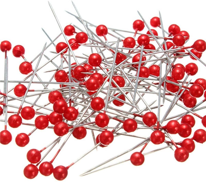 LEFV Quilting Pins Ball Head Sewing Pins,Pack of 100,Red - Image 1