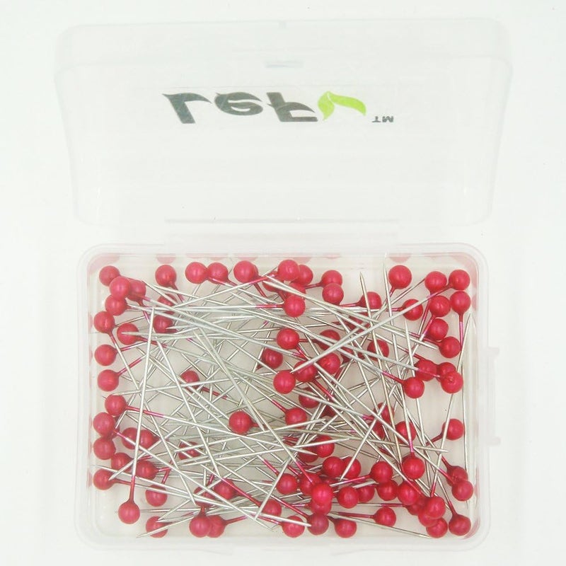 LEFV Quilting Pins Ball Head Sewing Pins,Pack of 100,Red - Image 2