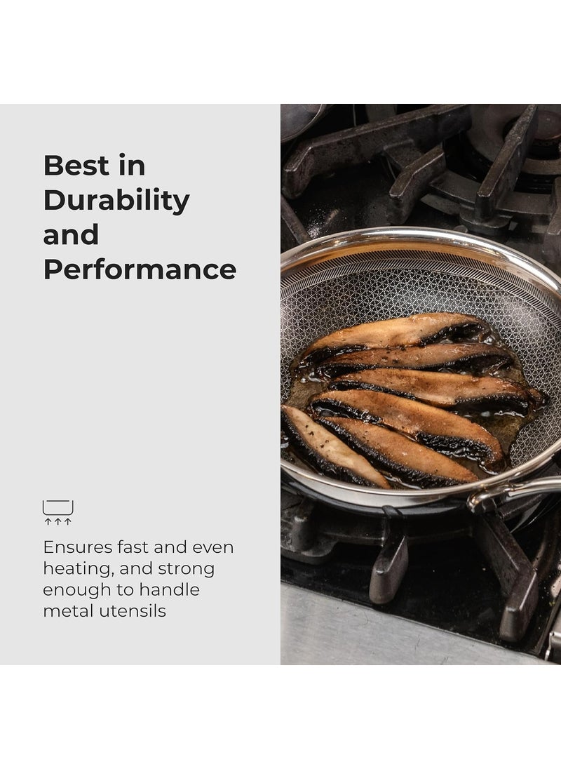 Frieling Frieling Black Cube Hybrid Stainless/Nonstick Cookware Fry Pan, 8-Inch  - Image 4