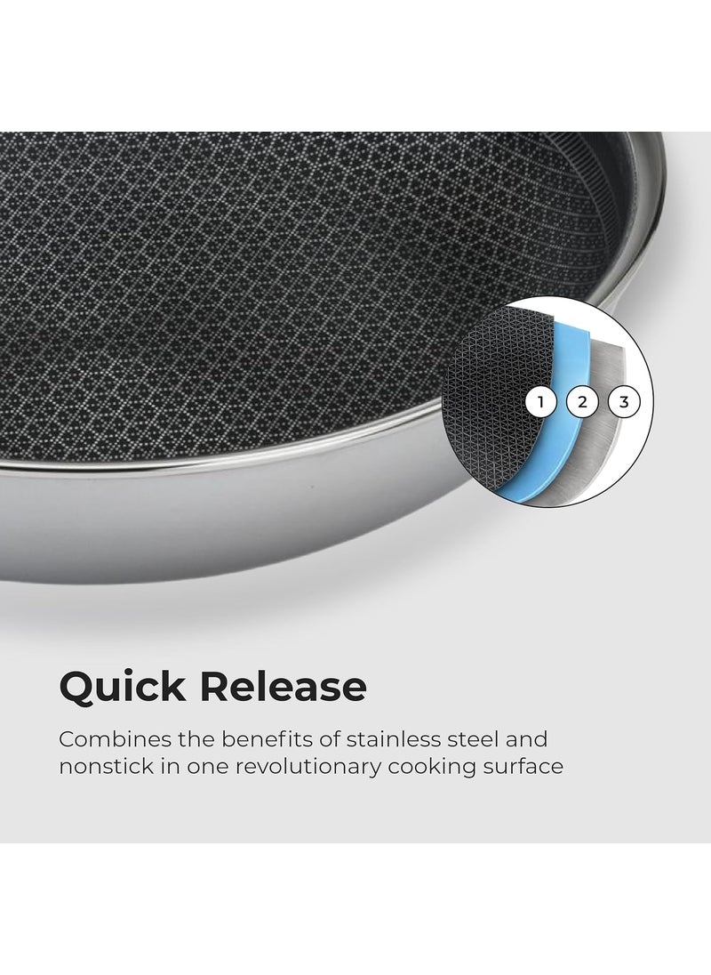 Frieling Frieling Black Cube Hybrid Stainless/Nonstick Cookware Fry Pan, 8-Inch  - Image 2