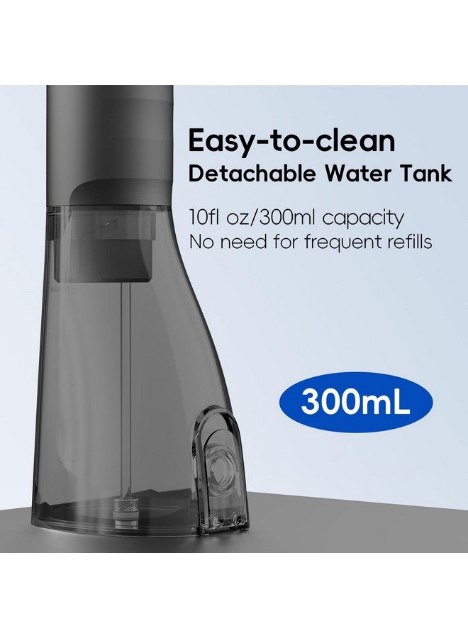 medcodes Water Dental Flosser Pick For Teeth - 3 Modes Cordless Oral Irrigator 300Ml Portable With 5 Jet Tips, 40 Days Rechargeable Ipx7 Waterproof Water Dental For Cleaning For Home Travel(Black) - Image 4