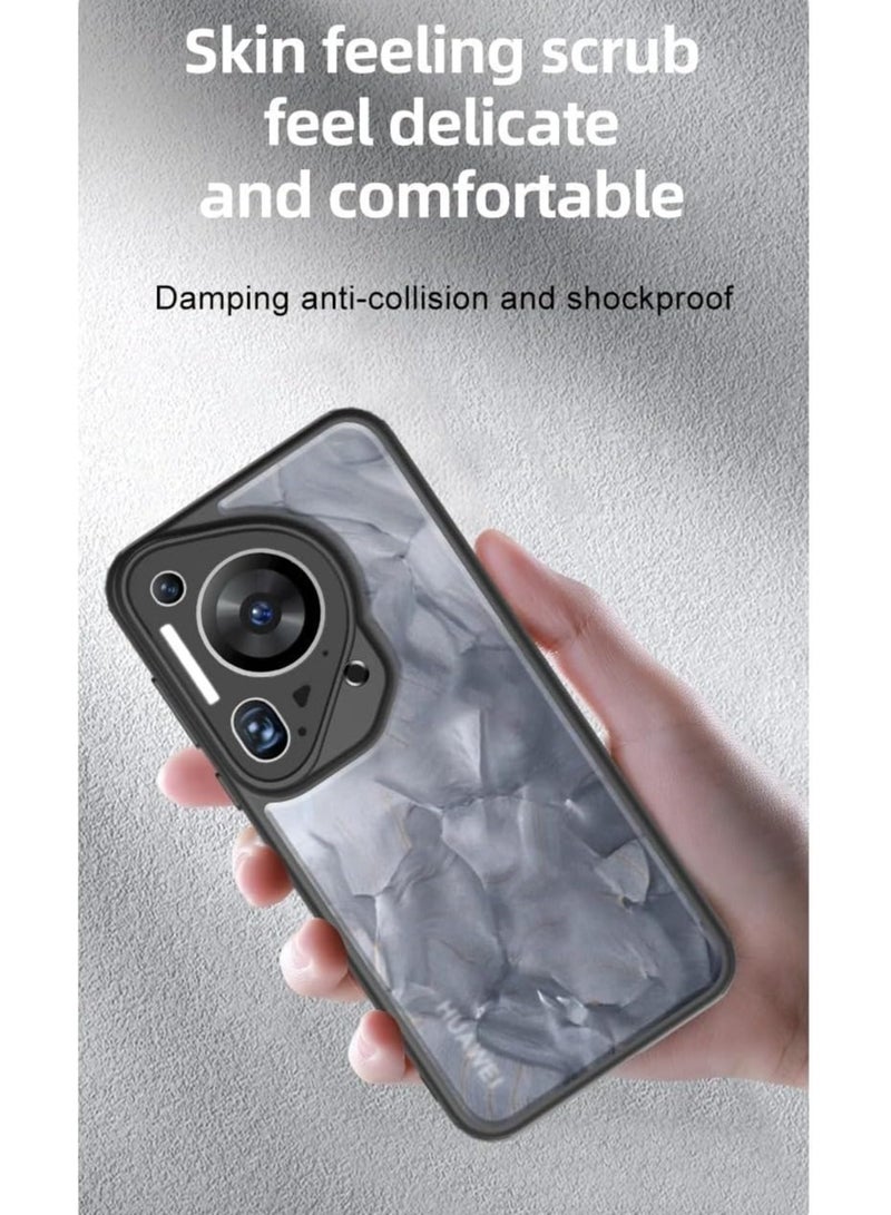 general Case Compatible with Huawei Pura 70 Ultra, Soft TPU Bumper Clear Silicone Matte PC Shockproof Transparent Cover Case for Huawei Pura 70 Ultra - Image 3