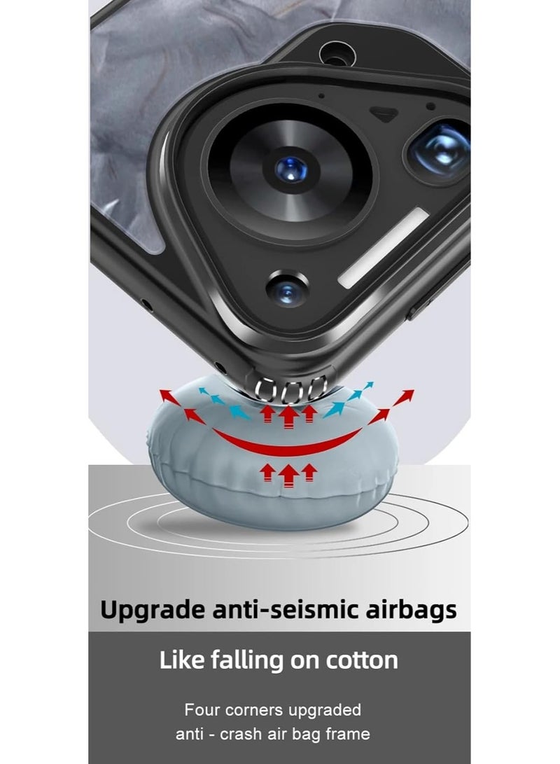 general Case Compatible with Huawei Pura 70 Ultra, Soft TPU Bumper Clear Silicone Matte PC Shockproof Transparent Cover Case for Huawei Pura 70 Ultra - Image 2