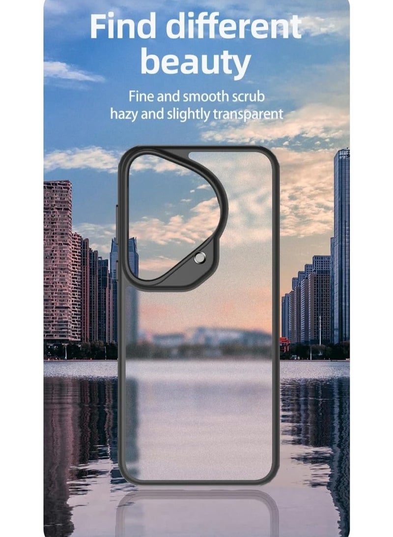 general Case Compatible with Huawei Pura 70 Ultra, Soft TPU Bumper Clear Silicone Matte PC Shockproof Transparent Cover Case for Huawei Pura 70 Ultra - Image 4