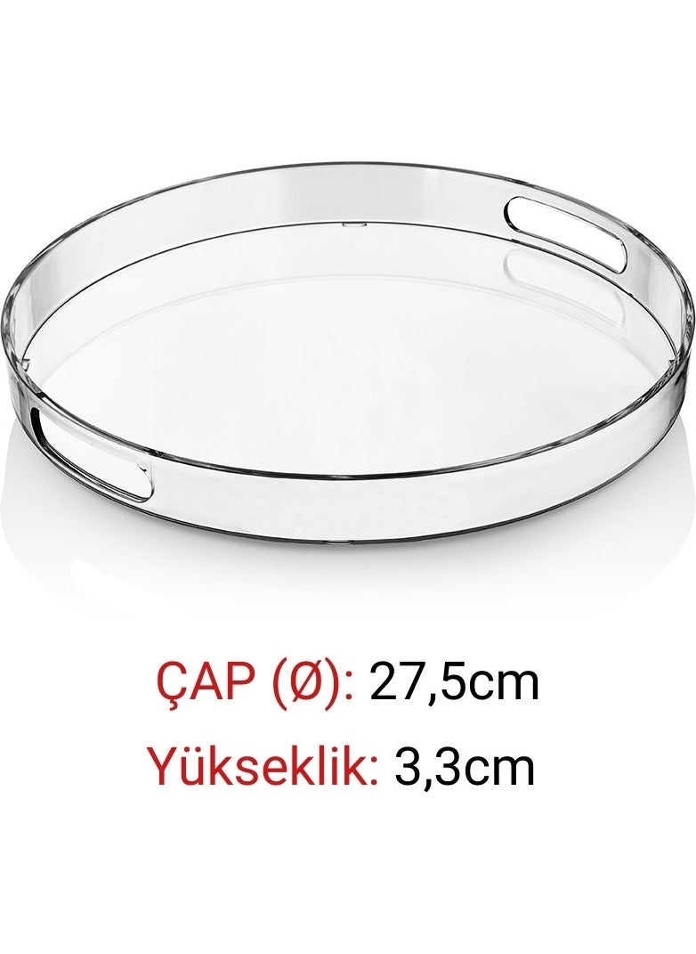 Nandy Home Crystal Round Presentation Tray  - Image 2