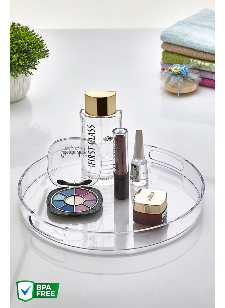 Nandy Home Crystal Round Presentation Tray  - Image 1