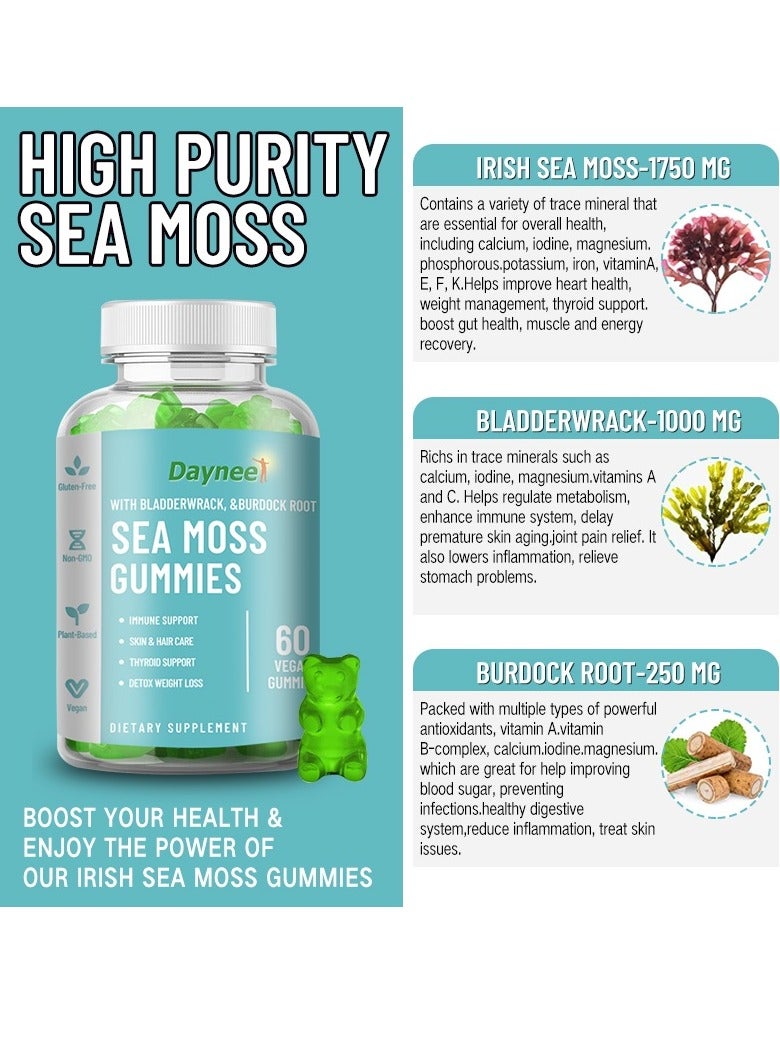 ديني الأعشاب البحرية العضوية مضغ العلكة فقدان الوزن الغدة الدرقية الصحة حصانة عالية لدعم إزالة السموم والتنظيف - Image 2