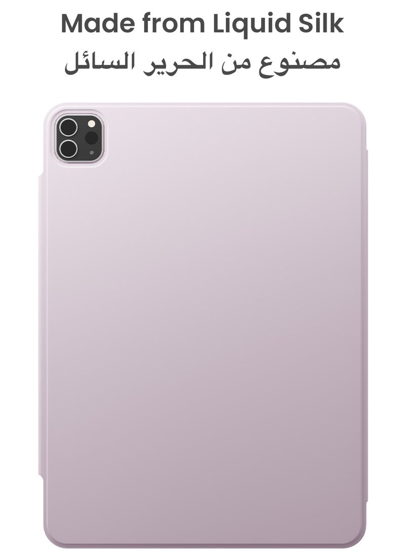 TinyMoose SilkFolio Magnetic Flip Case iPad Pro 11 Cover with Integrated Stylus Pen Protector - Case for iPad Pro 11 - Light Pink  - Image 3