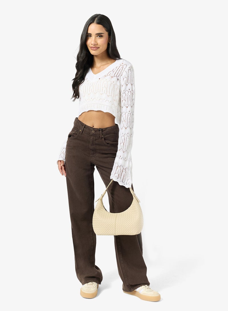 Ginger Crochet Knit Tops - Image 4