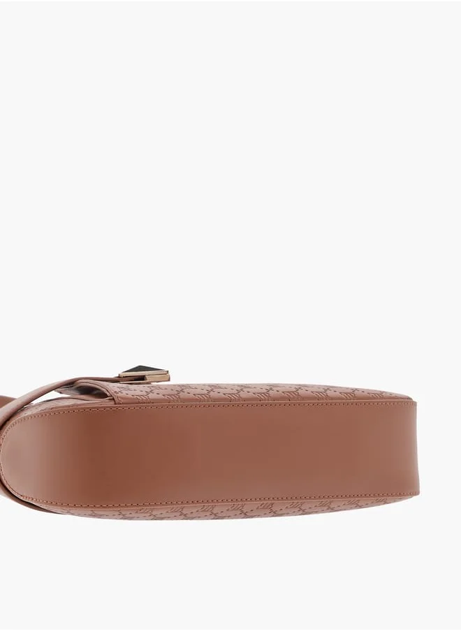 ايل Monogram Embossed Shoulder Bag with Adjustable Handle