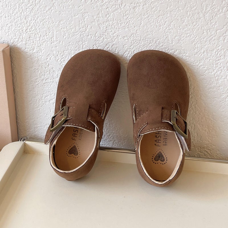 Children''s Birkenstock Shoes 2025 Spring & Fall New Leather Shoes Girls'' Slippers Boys'' Shoes Baby Beanie Shoes Soft-Soled Leather Shoes - Image 3