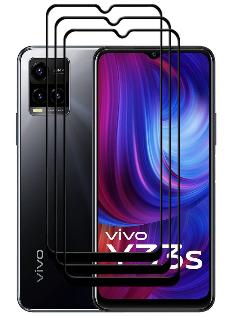 ACLIX 3 Pieces Antistatic ESD Dustproof Premium Quality High Definition Tempered Glass Screen Protector Designed For vivo Y33s - Image 1