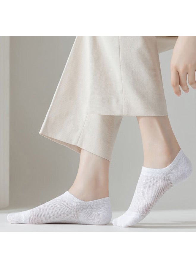 LANG SHA Langsha Women's Socks Plus Size Cotton Spring Summer Mesh Invisible Boat Socks Absorbent Loose All Cotton Short Socks - Image 3