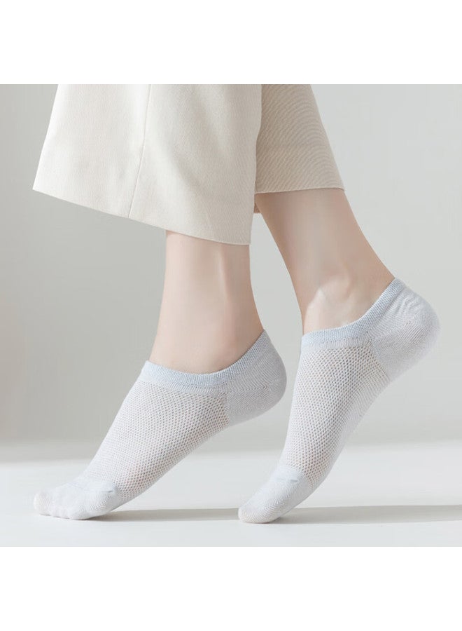LANG SHA Langsha Women's Socks Plus Size Cotton Spring Summer Mesh Invisible Boat Socks Absorbent Loose All Cotton Short Socks - Image 4