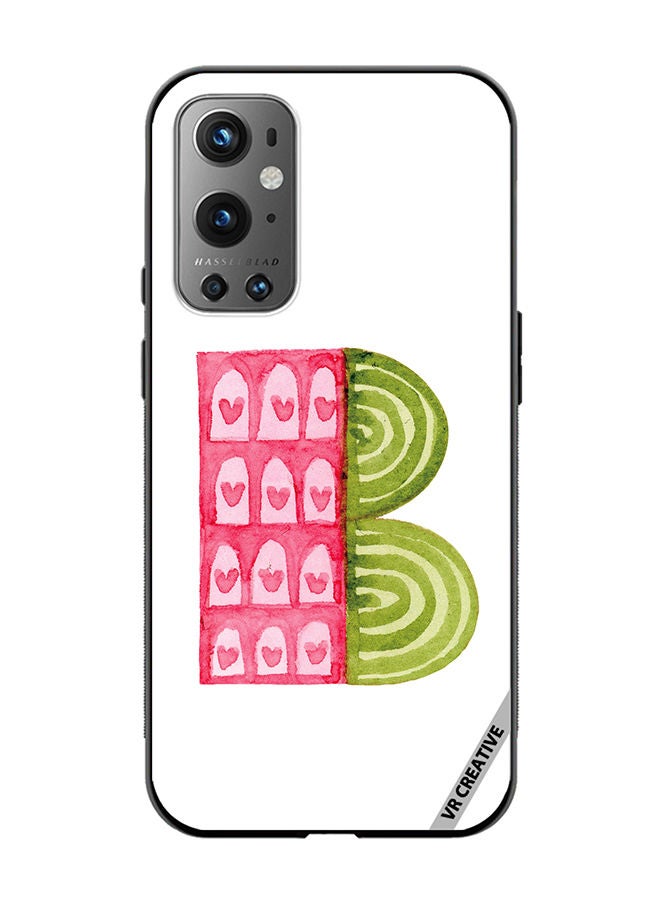 VR CREATIVE Protective Case Cover For OnePlus 9 Pro Alphabet B Design Multicolour - Image 1