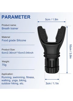 Depend Lung Exerciser Expander Device, Breathing Exercise Device For Lungs, Silica Gel Deep Breathing Exercise Trainer, Increase Lung Capacity, Improve Sleep (Black)  - Image 2