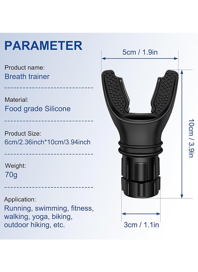 Depend Lung Exerciser Expander Device, Breathing Exercise Device For Lungs, Silica Gel Deep Breathing Exercise Trainer, Increase Lung Capacity, Improve Sleep (Black)  - Image 2