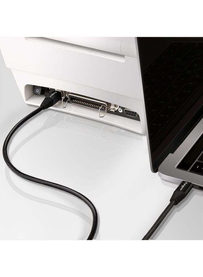 Fasgear USB C Printer Cable 6 ft Braided USB B to USB C 2.0 Cable Compatible for MacBook Pro/Air, Canon, Samsung Printers, Type C Midi Cord for Yamaha Casio Digital Piano MIDI Controller DJ Controller - Image 5