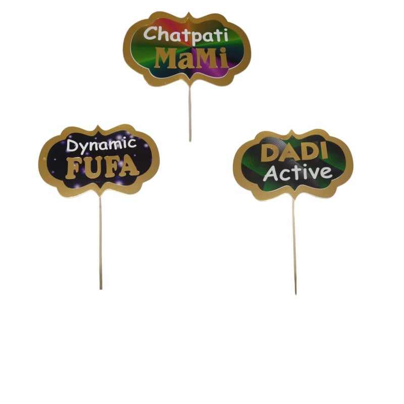 Pop The Party Pop The Party Family Party Photo Props Relationship and Family Get Together Special Wedding Birthday (Multicolor) - Set of 16  - Image 3