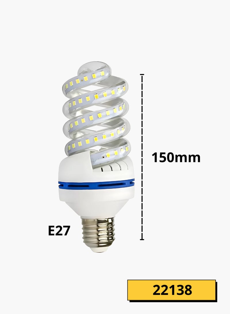 هابي لايت لمبة LED حلزوني ايسكريم بقوة 16W وبقاعدة E27 لون الإنارة أصفر - Image 3