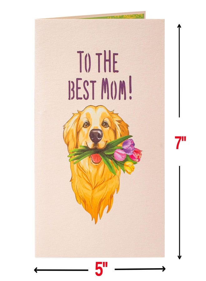 Paper Love 3D Pop Up Mothers Day Card, Happy Mother's Day Dog, For Mom, Wife - 5" x 7" Cover - Includes Envelope and Note Tag - Image 2