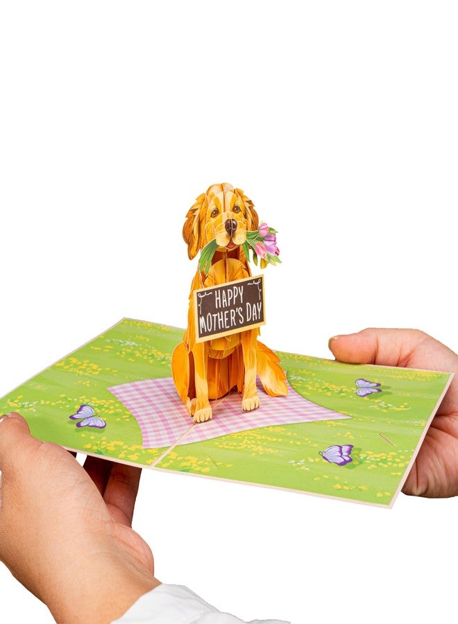 Paper Love 3D Pop Up Mothers Day Card, Happy Mother's Day Dog, For Mom, Wife - 5" x 7" Cover - Includes Envelope and Note Tag - Image 3