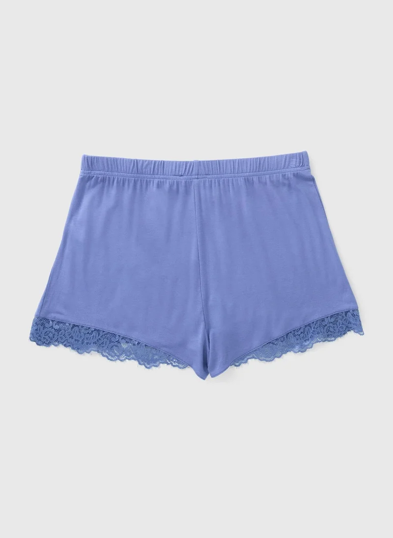 Matalan Blue Lace Pyjama Shorts