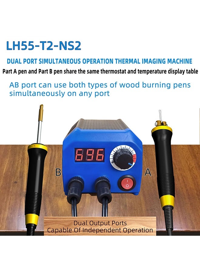 XiuWoo Wood Burner kit offers adjustable temperature control ranging from 200℃ to 750℃,Wood Burning kit with 2 Detachable Wood Burning Tool Pens, 36 Wood burner Tips,professional wood burning kit - Image 3