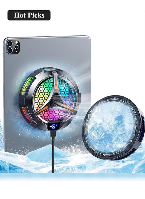 iPad Cooler, for iPad/Surface pro/Samsung Tablet, Steamdeck Compatible, Universal Cooler, with Temperature Display
