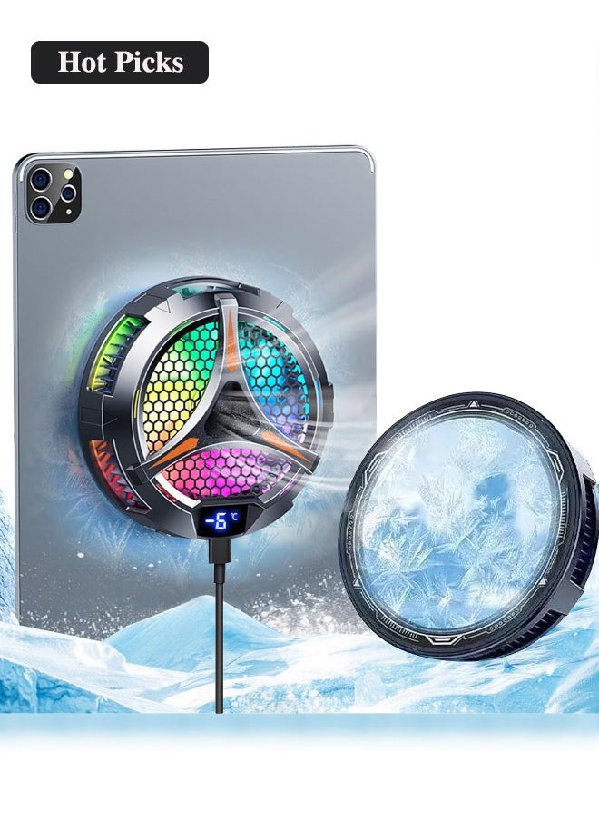 iPad Cooler, for iPad/Surface pro/Samsung Tablet, Steamdeck Compatible, Universal Cooler, with Temperature Display