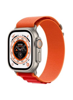 Replacement Strap For Apple Watch Ultra 49mm Nylon Watch Band Orange + Red