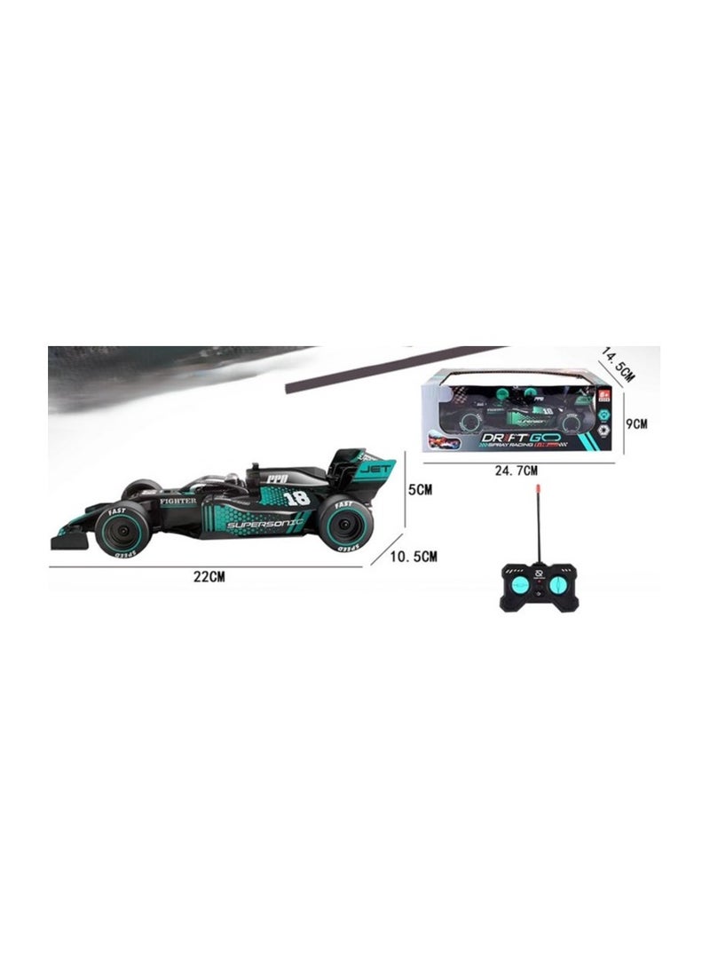 Generic - Formula One RC Racing Toy Car (Green) Premium Quality High Speed Racing - Image 1
