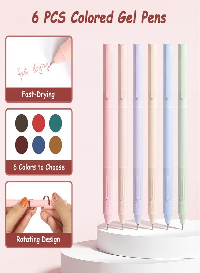QFOUR 72 PCS Pencil Case with Supplies, Aesthetic School Supplies, 12 Highlighters, Colored & Black Ink Gel Pens, 6 Mechanical Pencils Set, Essentials Stationary Set, Pink - Image 5