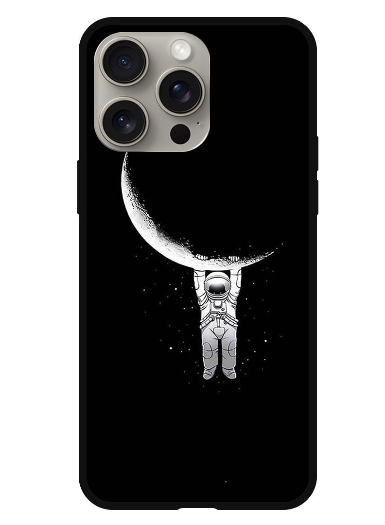 Theodor Protective Case Anti Scratch Shock Proof Bumper Cover For iPhone 15 Pro Max Astronaut & Moon - Image 1