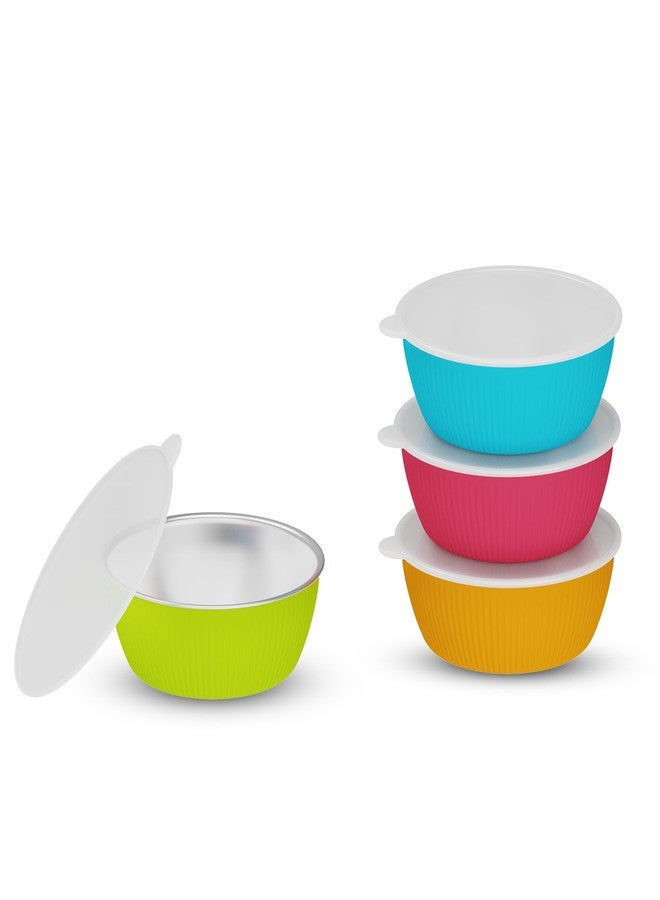Jayour Kids Stainless Steel Bowls with Anti-Slip Silicone Sleeves | Dishwasher Safe | Premium Toddler Bowls for Eating | Perfect for Toddlers & Kids - Set of 4 - Image 1